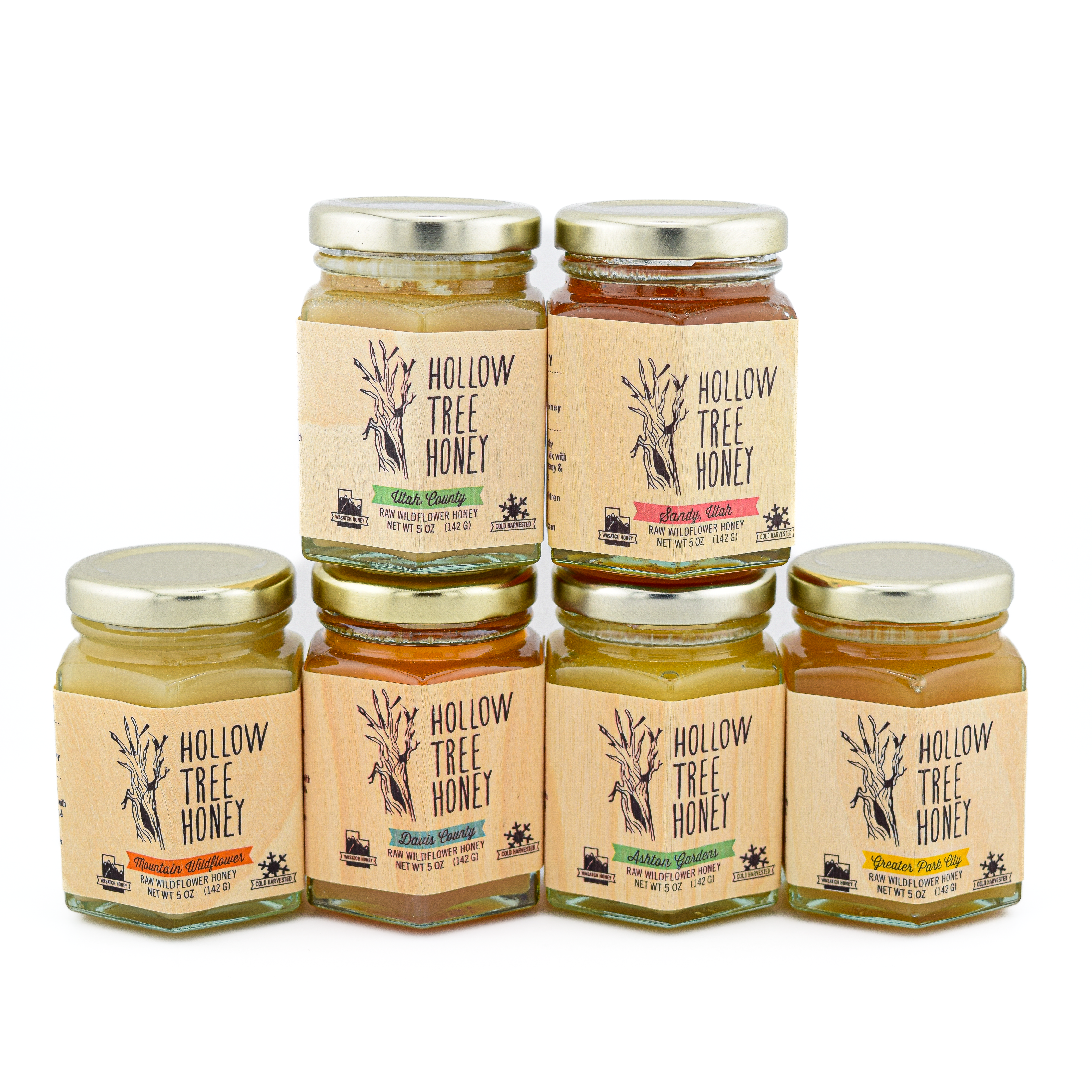 5 oz Utah Honey Variety 6-Pack – HollowTreeHoney