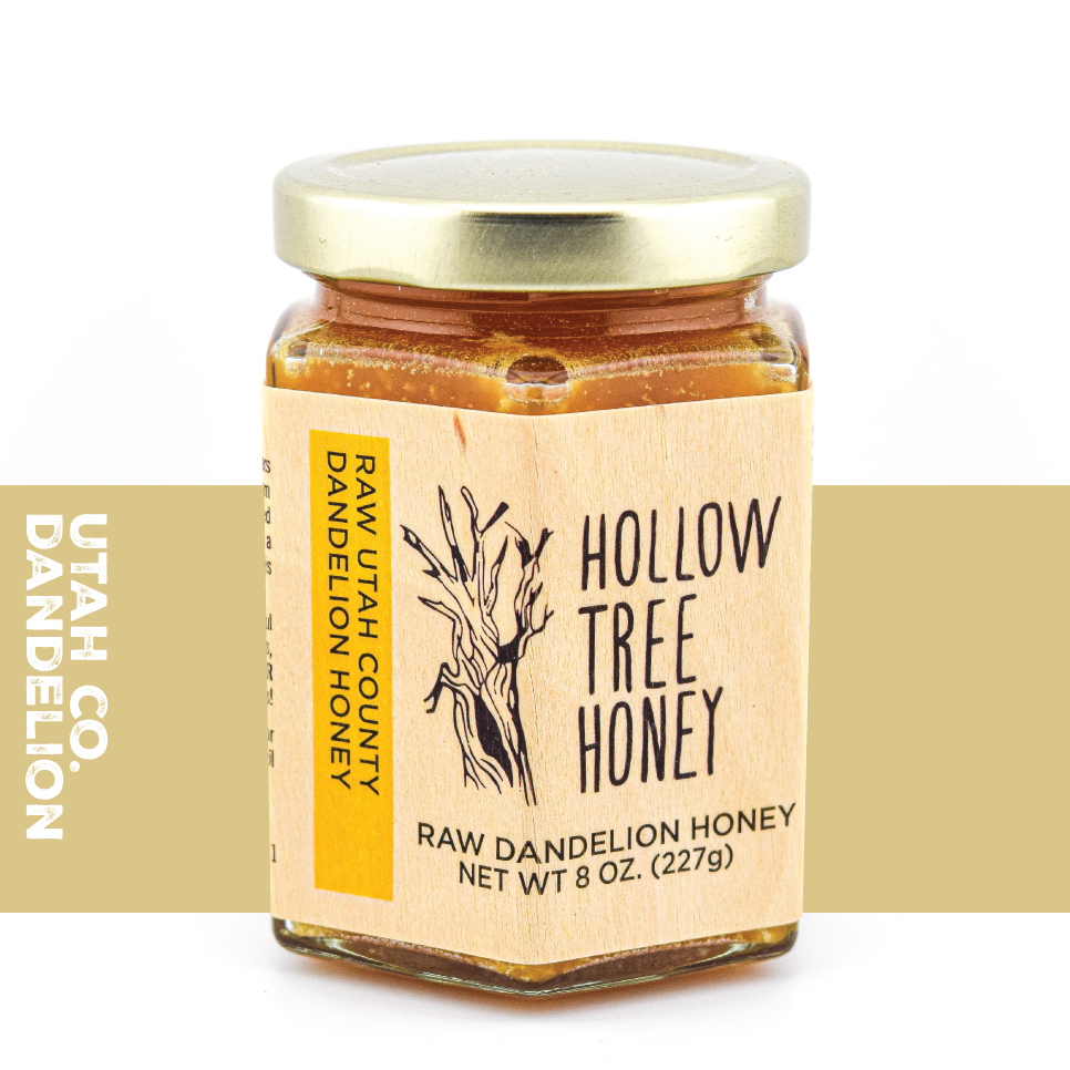 Utah County RAW Dandelion Honey 8oz.