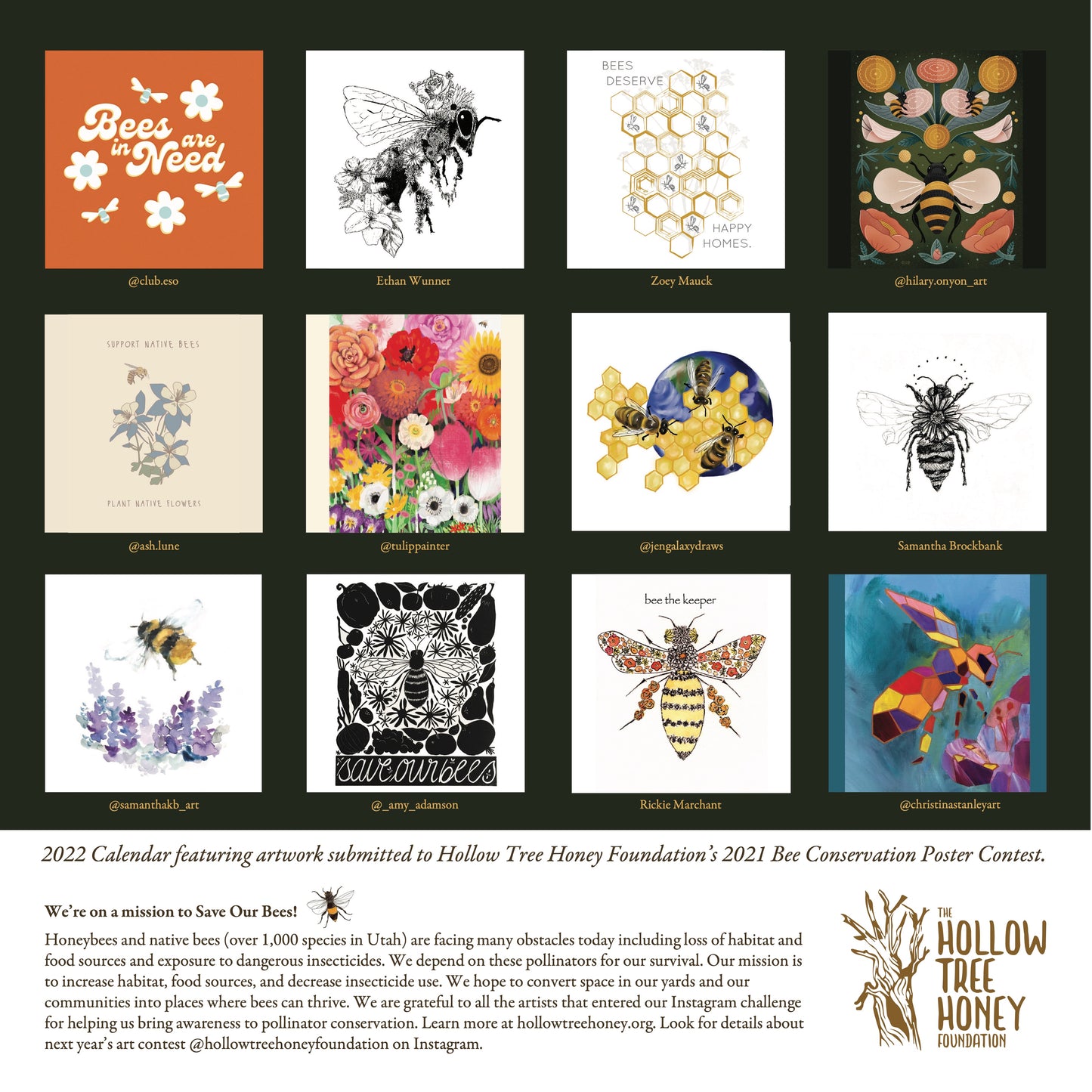 Calendar - Save Our Bees 2022